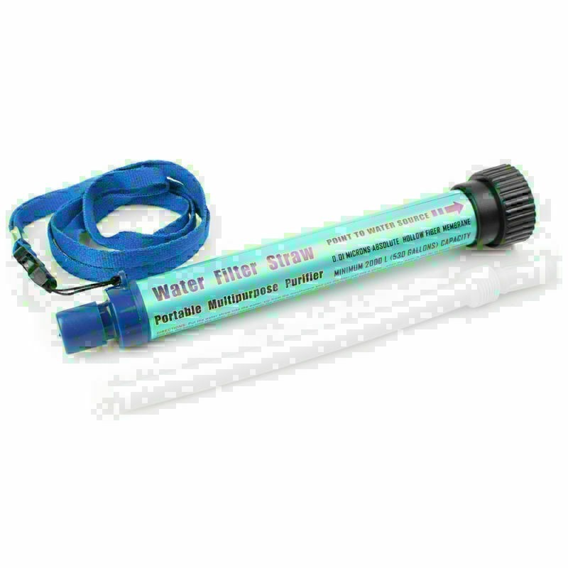 200ml Purifier Water Filter Straw Gear Camping Emergency Life Survival Portable