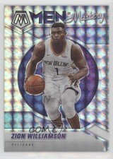2020-21 Panini Mosaic Men of Mastery Mosaic Prizm Zion Williamson #14 fm0