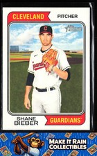 Shane Bieber 2023 Topps Heritage #83 Cleveland Guardians Baseball