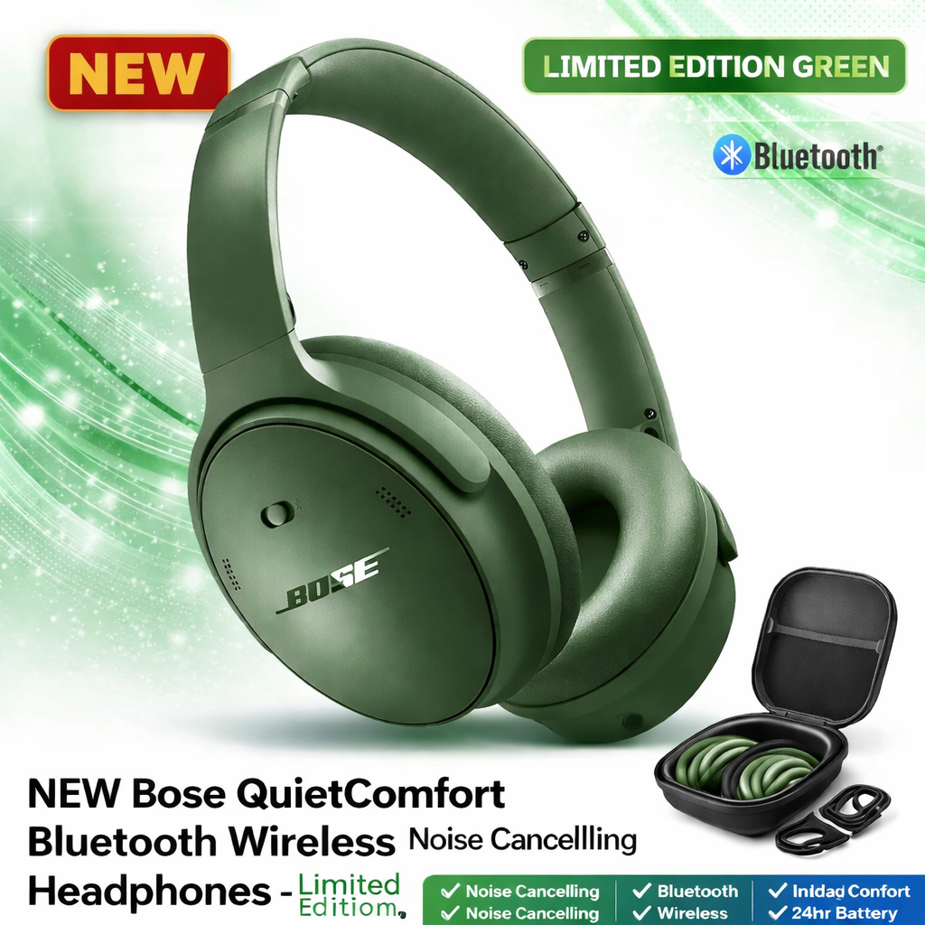 Bose QuietComfort Wireless Over-Ear Headphones - Green for sale