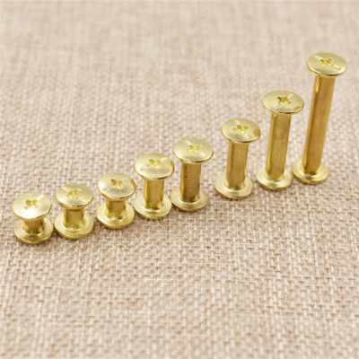 10x Gold Photo Scrapbook Screw Back Rivets Leather Belt Wallet Sewing ...