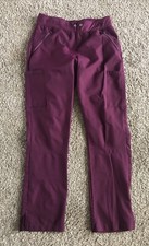 Med Couture Scrub Pants Burgandy Insight Medical Pull On Women  s Medium Tall
