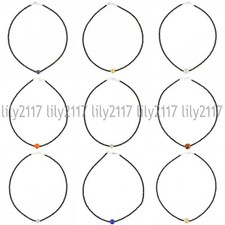 3mm Faceted Black Spinel Round Multicolor Natural Gemstone Beads Necklace 18''