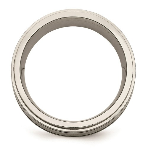 Titanium Polished/Brushed Enameled 1/4ct tw. Diamond 9mm Band - Picture 2 of 18