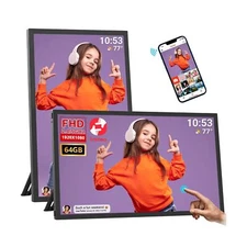 𝟔𝟒𝗚𝗕 FRAMEO Digital Photo Frame, 21.5-Inch Large