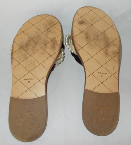 chanel twisted rope pearls sandals cuba runway 2017 size 10 (41)