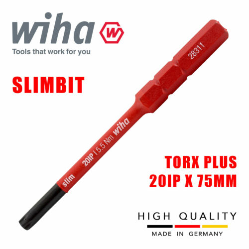 Wiha Slimbits Torx Plus Tournevis 20IP Tête 75mm 1000v VDE Électricien 43150 - Afbeelding 1 van 3