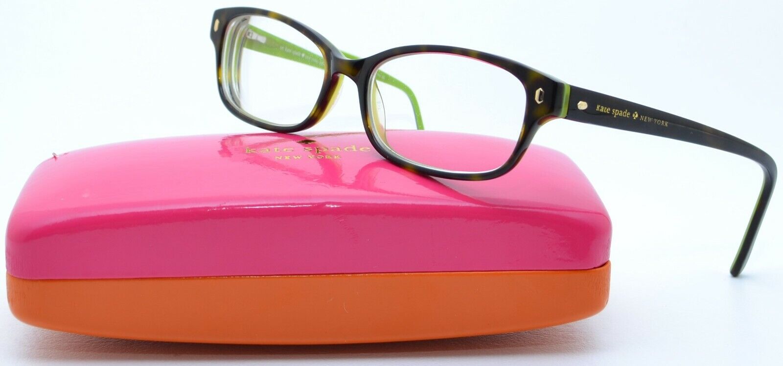 Kate Spade Rx Lucyann Tortoise/Kiwi Eyeglasses Glasses Frames 51-16-135 w/Case