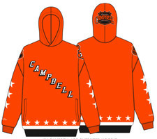 Men NHL All Star Retro Hockey Campbell Conference Relax Orange Hoodie Swestshirt