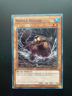 Yugioh Nimble Beaver CIBR-EN040 Common 1st Edition Damaged