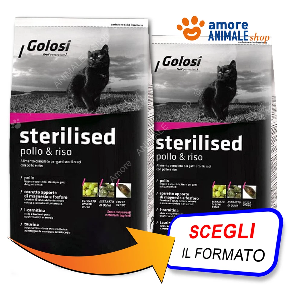 ZOODIACO Golosi CAT Adult → Sterilized - 7,5 / 20 kg - Crocchette Gatti, Gatto