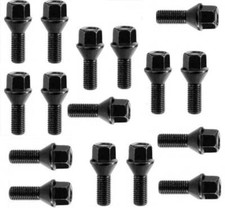 16 bulloni fissaggio cerchi in lega ruota neri per Lancia Thesis