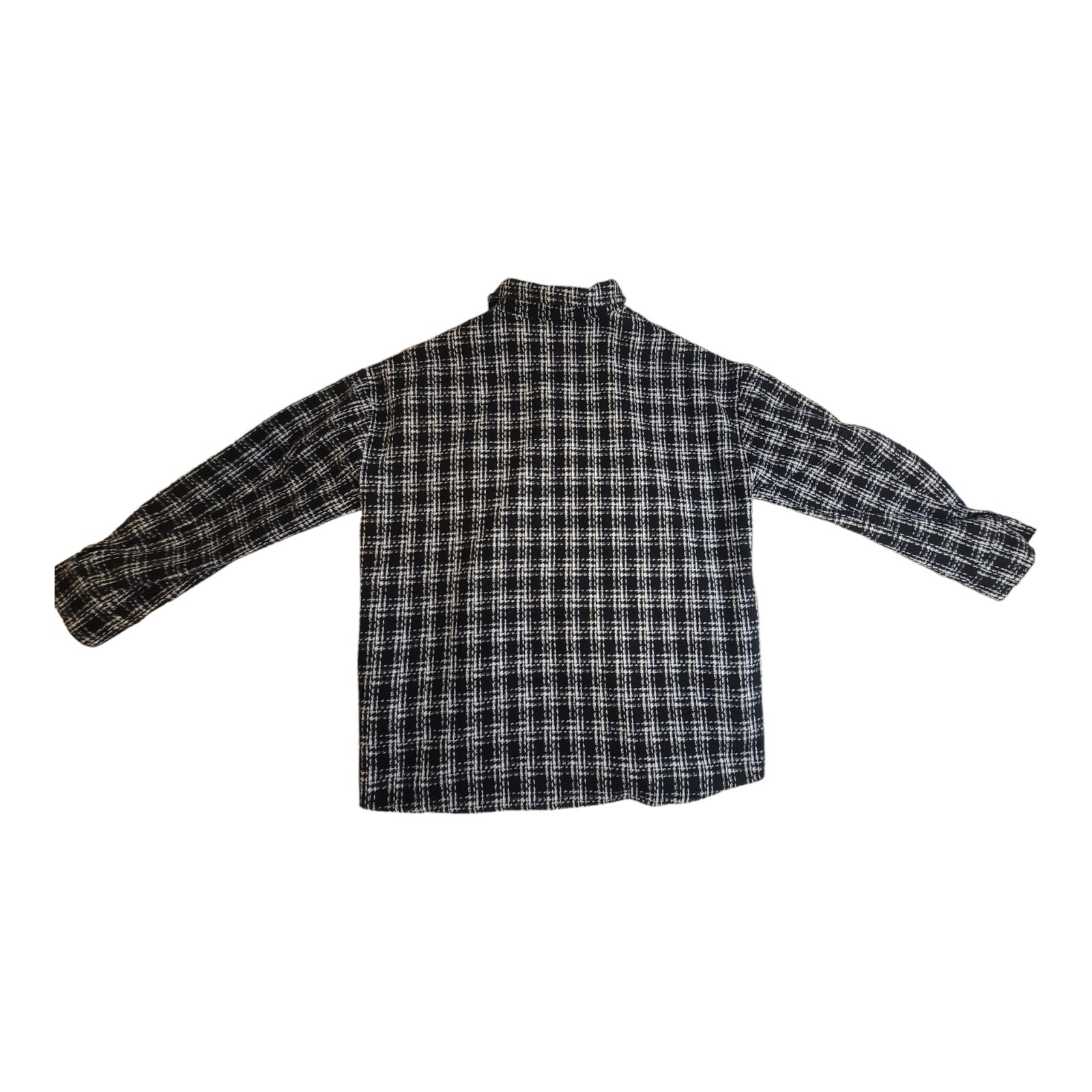 Andre By Unit Tweed Jacket Pearl Button Down Blac… - image 2