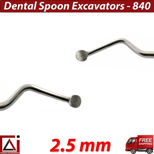 Excavadora de cuchara 840 removedores de cavidades dentales de doble extremo herramientas de laboratorio dental 2,5 mm CE - Imagen 3 de 6