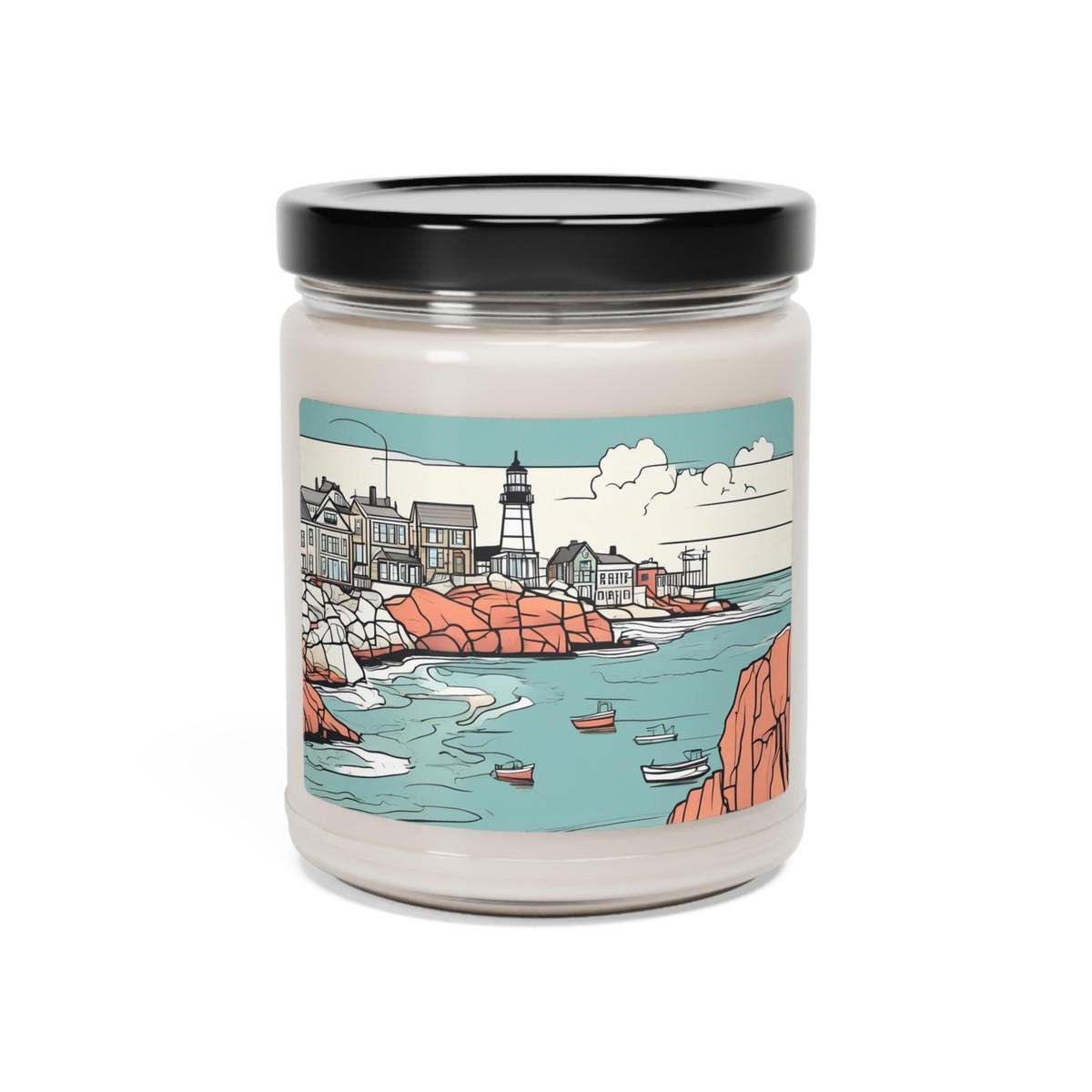 Harbor Scene Sea Salt Scented Soy Candle, 9oz - Main Image