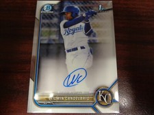 2022 Bowman Chrome Wilmin Candelario AUTO #CPA-WC 1st Year RC-Royals