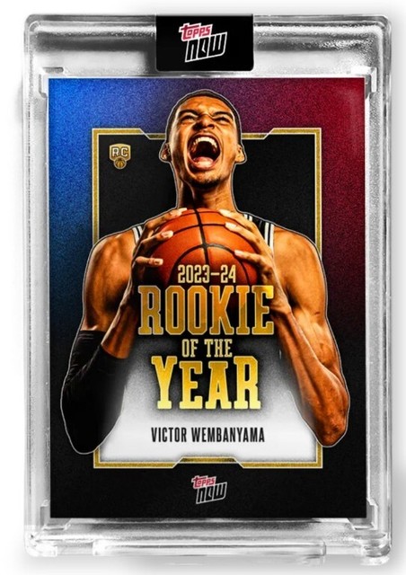 Victor Wembanyama 2023-24 Topps Now Basketball Card VW-6 Rookie Of The Year