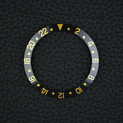 INLAY f. GMT MASTER 16713 16718 Black Gold BEZEL LUNETTE Aftermarket