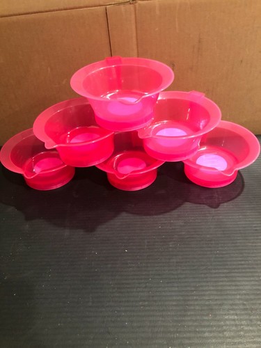 ( 6 PCS) Salon Care Hair Color Mixing Bowl Pink HY20290 NEW FREE SHIPPING - Picture 2 of 9