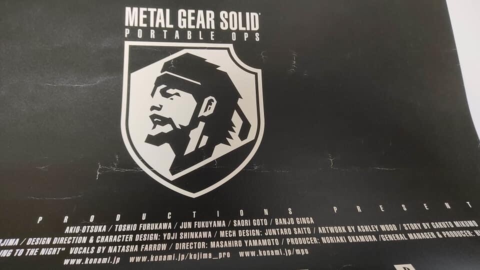 METAL GEAR SOLID PORTABLE OPS B2 POSTER SIGNED BY HIDEO KOJIMA | eBay