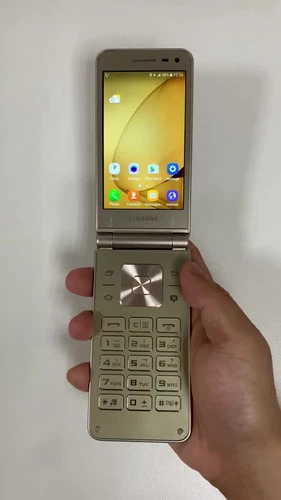 Samsung Galaxy Folder G1600 Unlocked Flip Phone Dual Sim 2GB RAM 16GB ROM Gold - Afbeelding 3 van 24