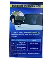 Rear Side Slip Window Shade Cover Sunlight Block For Baby Size 22.5x39.4x19.7  