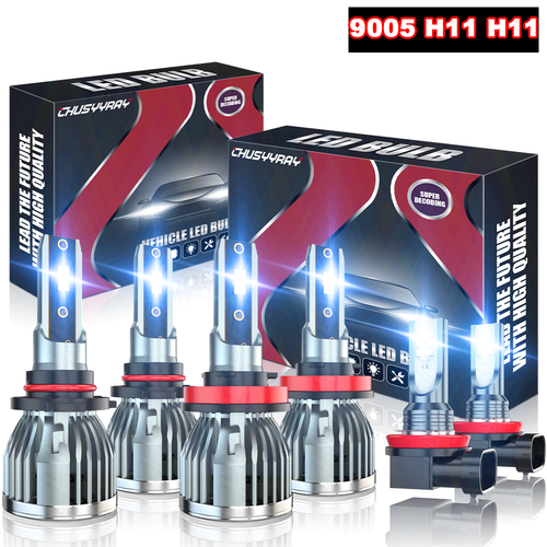 For 20112018 Toyota Camry Combo 6000K H11 9005 LED Headlight Fog Light