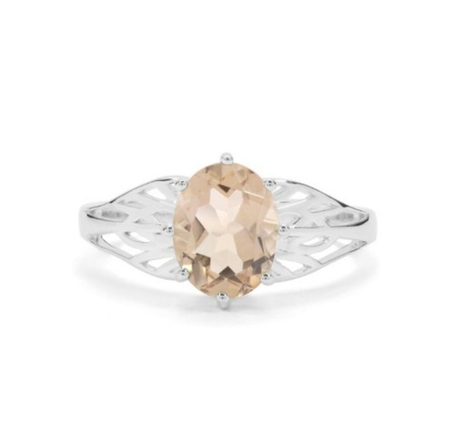 1,59 KT CHAMPAGNER QUARZ STERLINGSILBER RING. GRÖSSE N/O 7