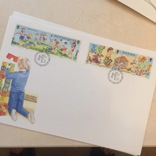ISLE OF MAN FDC Children's Games Europa 1989 First Day Cover UNADDRESSED WCP