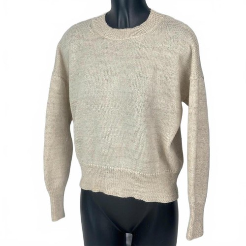 Maglione girocollo Isabel Marant Etoile lana alpaca lino lavorato a maglia UK 10