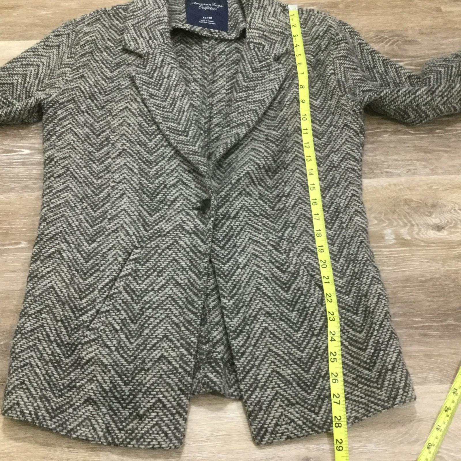 AMERICAN EAGLE Button Front Wool Herringbone Knit… - image 10