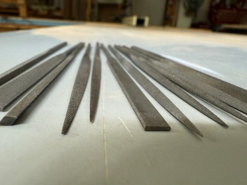 Lot of 11 Italian Made Machinists Tool & Die Makers Files 5-1/2" Needle Files