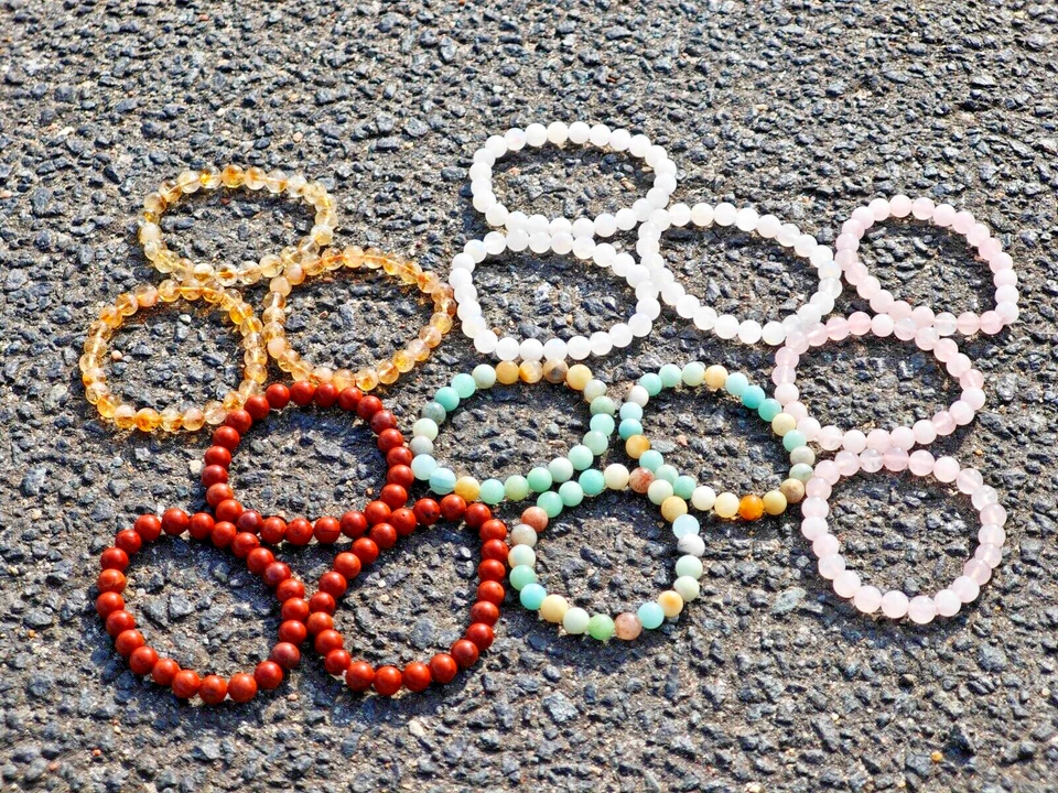 Handgefertigtes Citrin - Armband - Natürliche Edelsteinperlen 8mm Energieschmuck - Bild 3 von 4