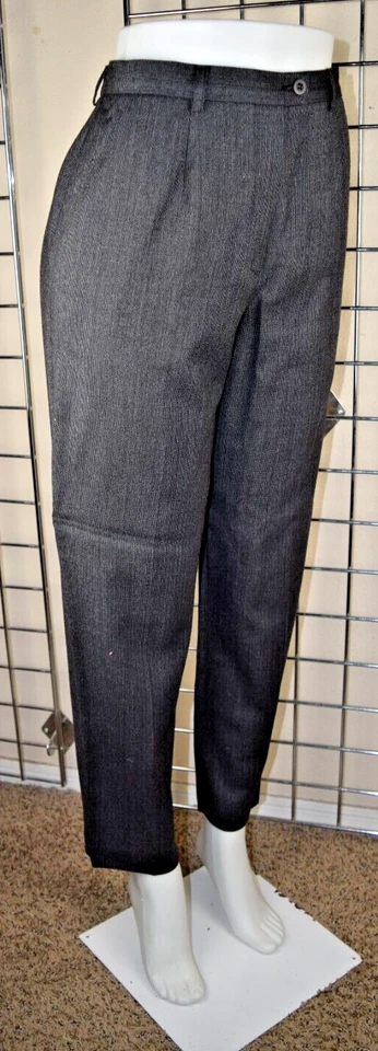 Pantalones de lana vintage Zanella W26 L28 años 90 gris carbón cintura alta suaves hechos en Italia Foto 2 de 4
