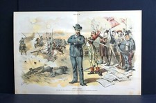 Ulysses S. Grant G.A.R. 1887 FIGHT FOR PRESERVATION of SECTIONALISM Puck Print