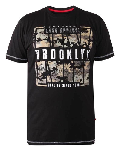 Camisetas D555 Para Hombre Dukes Nueva York Mangas Cortas Grandes Altas Plus Tallas Rey S-6XL - Imagen 7 de 55