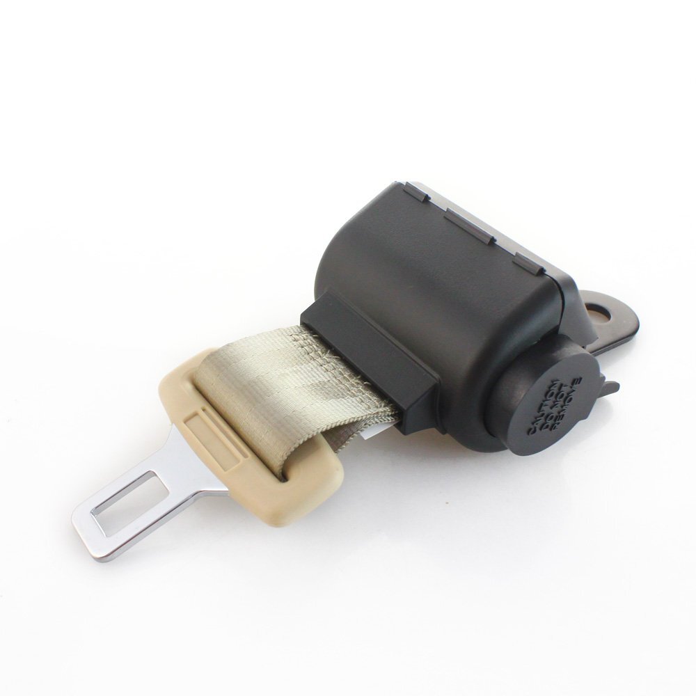 2Sets 2 Point Harness Replace Seat Belt Buckle Clip Beige Adjustable