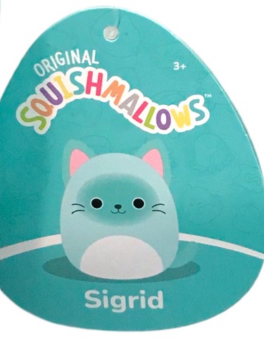"Peluche de 8" Malvaviscos Sigrid The Cat con etiquetas - ¡Nuevo! - Imagen 3 de 3