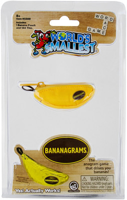 World's Smallest BANANAGRAMS Banana Grams Letter Tile Crossword Game