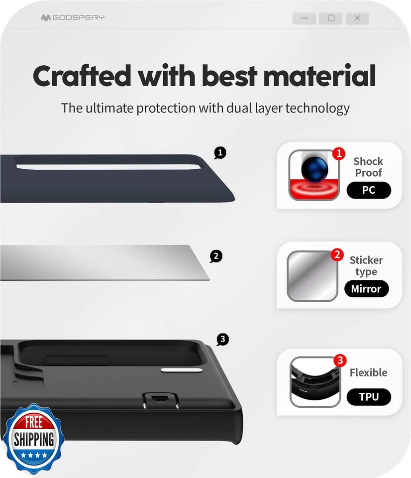 Parachoques de puerta magnético GOOSPERY compatible con Galaxy S23 Ultra Ca Foto 4 de 4