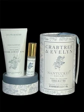 Crabtree & Evelyn Nantucket Briar Fragrance Oil Rollerball & Hand Creme Set New
