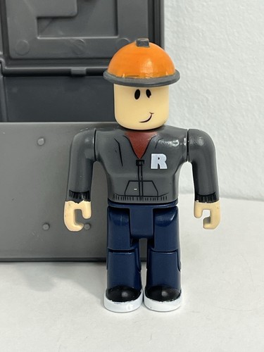ROBL0X Builderman Series 1 Figure W/ BOX Orange Hat Helmet Builder Man ...