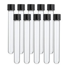 8ml Test Tubes, 10pcs 3.94x0.51in Glass Test Tube Containers with Plastic Cap