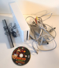 White Nintendo Wii Console Wii Bundle Tested and Working Cables DK game RVL-001