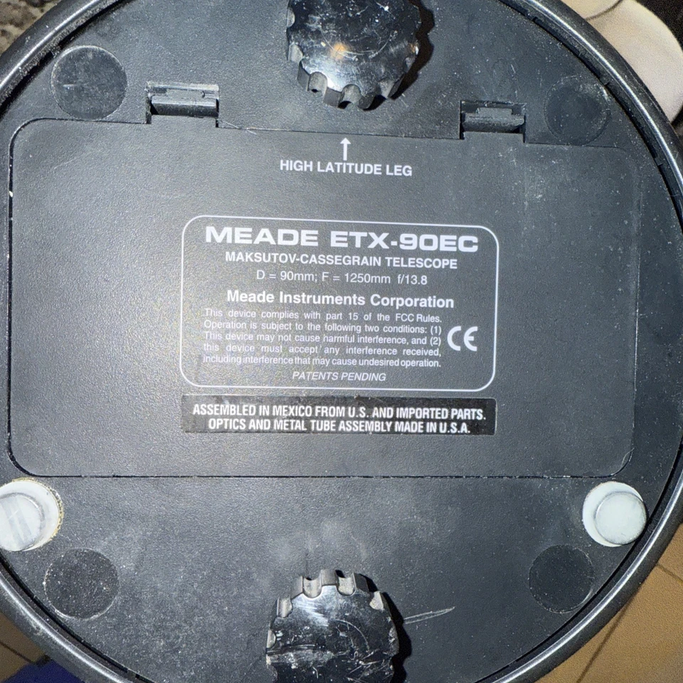 Meade ETX-90EC Catadioptric Telescope Tested With Batteries Missing Remote Cord - Image 4 of 4