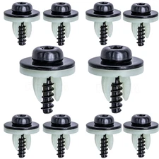 10 Sets Engine Splash Shield Screws for Ford - T30 Torx Head Bolts and Grommets