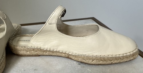 Intentionally Blank Reports Slip On Espadrille Size 36. CREAM Leather & Jute - Picture 8 of 10