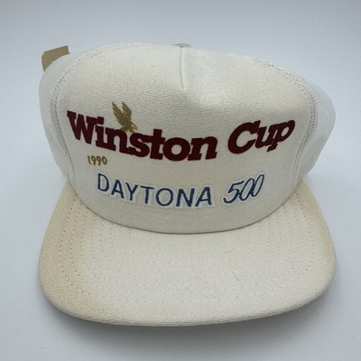 Vtg 1990 NASCAR Racing Daytona 500 Winston Cup Snapback Trucker Hat USA New