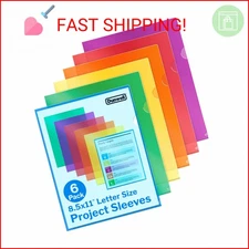 Dunwell Clear Folders for Documents, Plastic 8.5x11 File Sleeves for Document Pr