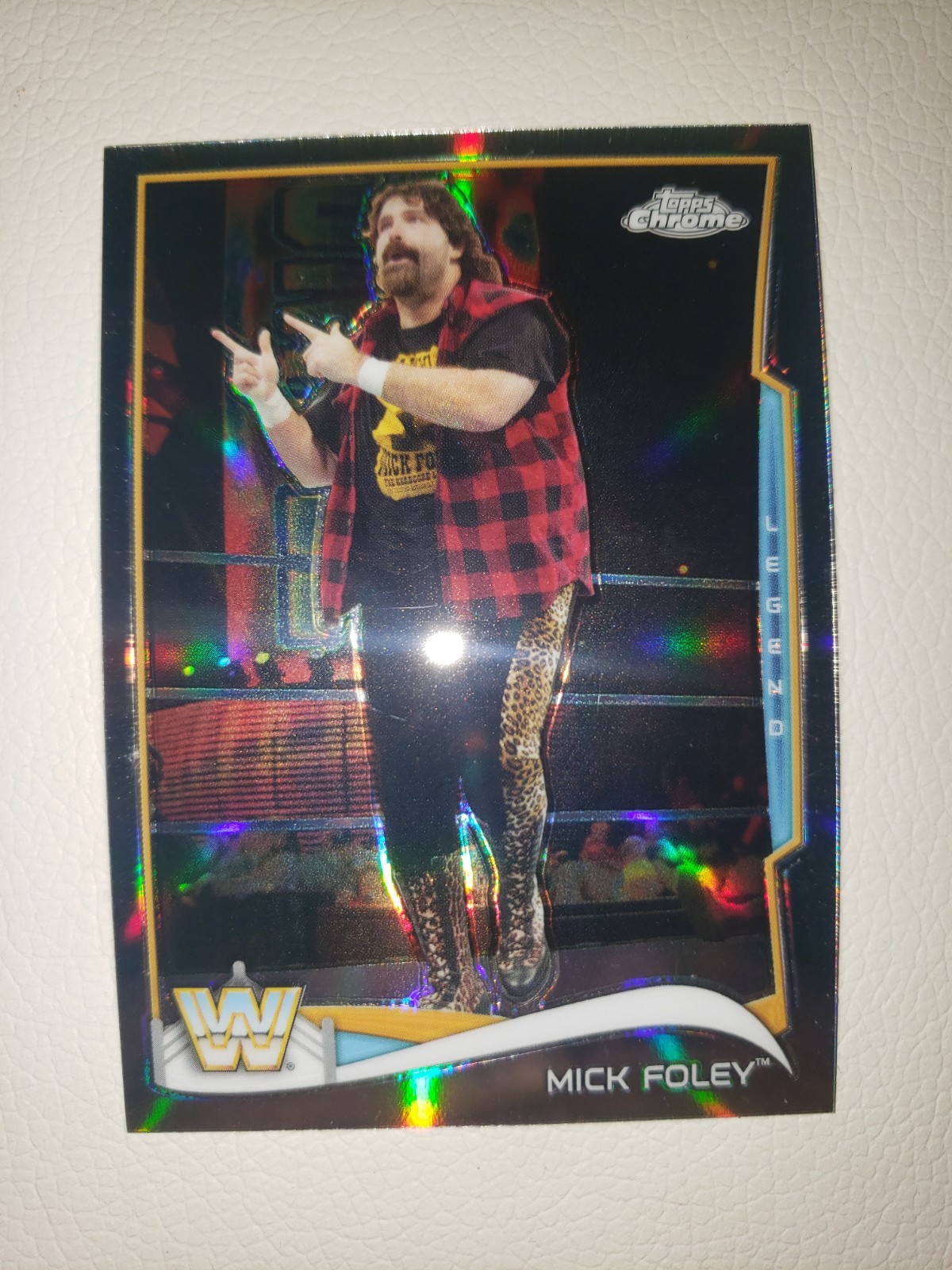 2014 WWE Topps Chrome REFRACTOR  MICK FOLEY CACTUS JACK MANKIND WWF #106